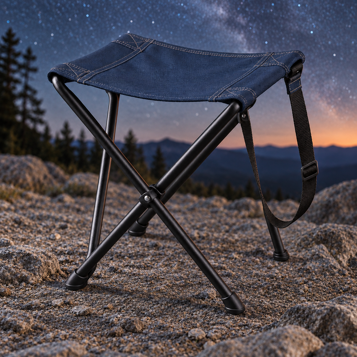 Folding Observation Stool — detail